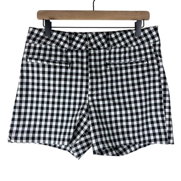 By Anthropologie Black White Picnic Gingham Shorts - Picture 2 of 6